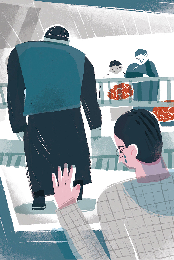 "他望车外看了看,说,"我买几个橘子去.你就在此地,不要走动.