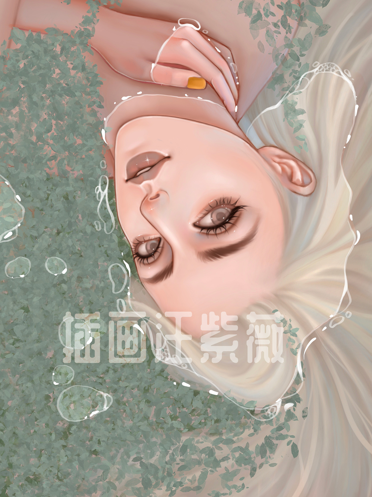 ipad人像插画（图ZMjU4NzQ0MTQ0） - 商业插画 - 站酷设计师插画汪紫薇原创素材 - 站酷ZCOOL