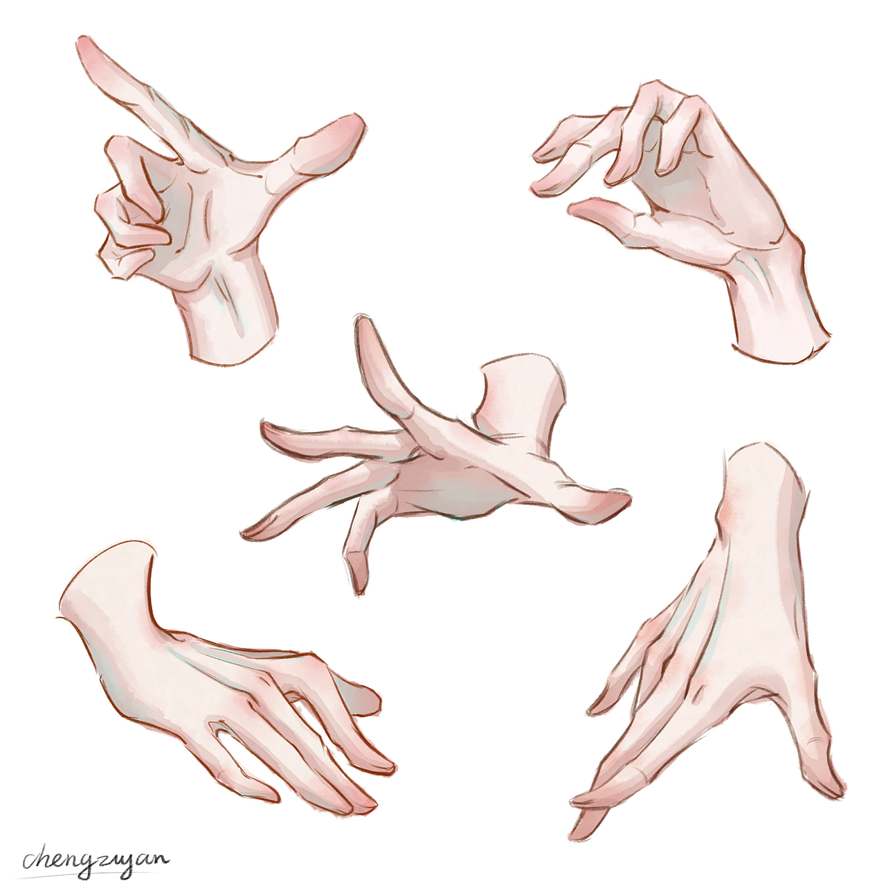 手|插画|创作习作|此糸c_原创作品-站酷zcool