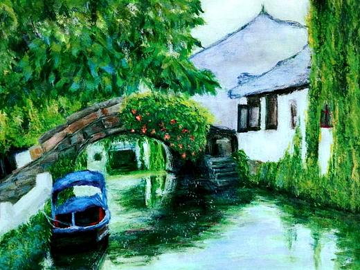 夢江南（個人主頁-ZNDQ0MjczNTY=） - 繪畫 - 站酷設(shè)計師HVane原創(chuàng)素材 - 站酷ZCOOL