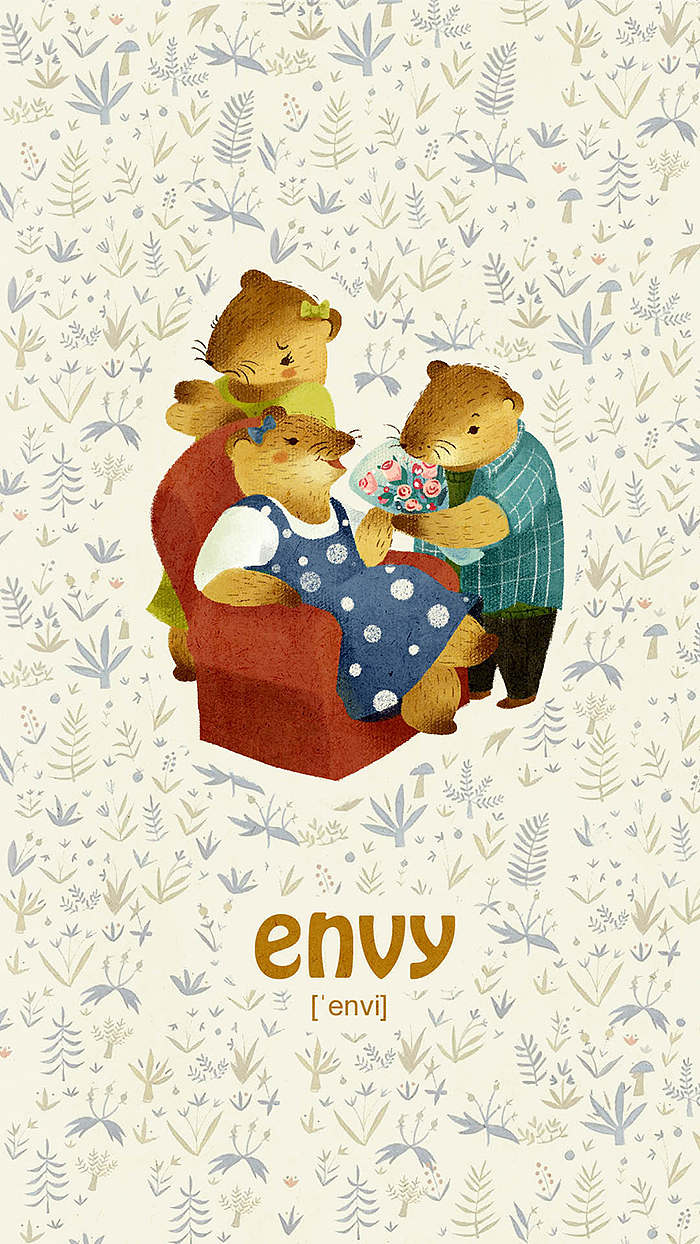 为百词斩画的单词壁纸|插画|儿童插画|一粒王药师_原创作品-站酷zcool