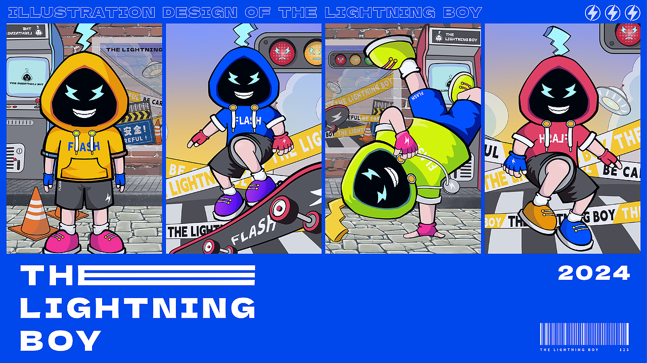 The Lightning Boy-矢量潮流插画（图ZMzY4NjI3MzY0） - 新锐潮流插画 - 站酷设计师Romek原创素材 - 站酷ZCOOL