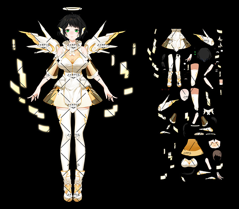 live2d拆分立绘3p