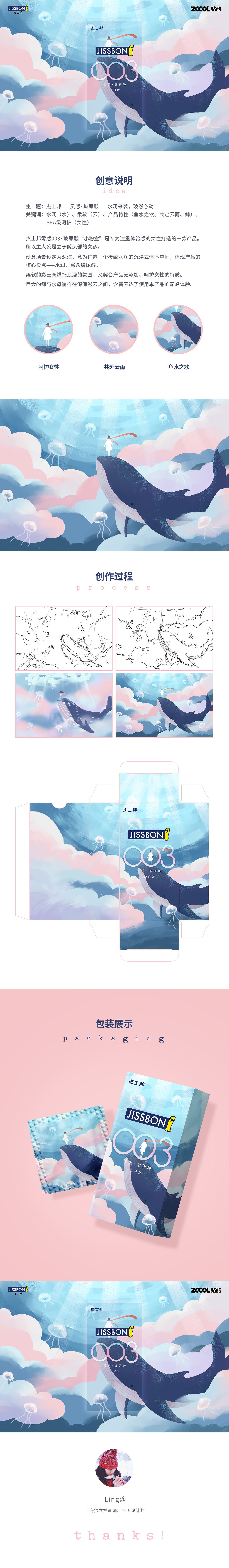 深海云雨 - 杰士邦灵感玻尿酸 包装海报设计