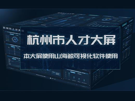 杭州市人才市场大屏~数据可视化大屏