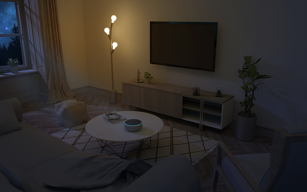 keyshot室内-夜晚灯光渲染