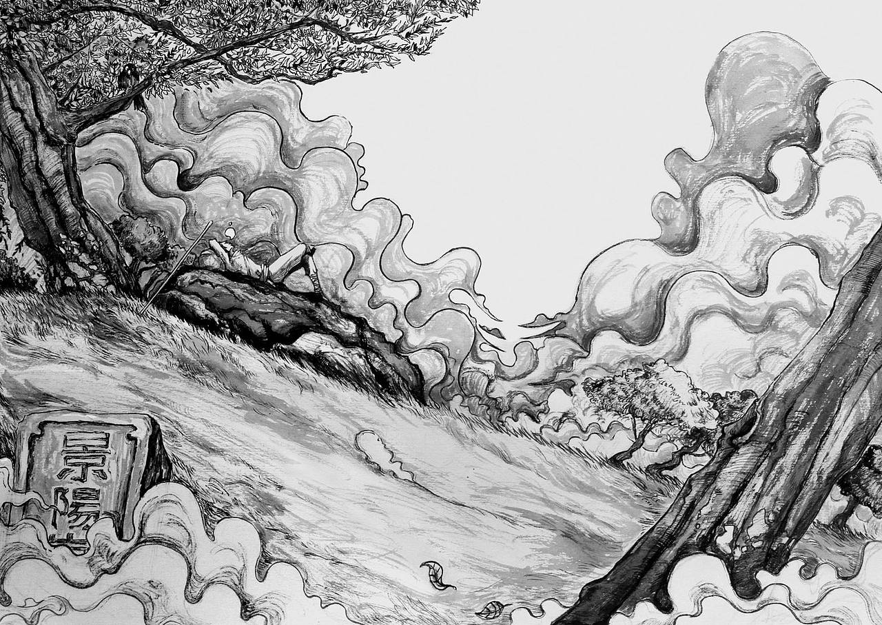 武松——打虎(图ZMTAxMjA0ODg0) - 艺术插画 - 站酷设计师李凯like原创素材 - 站酷ZCOOL