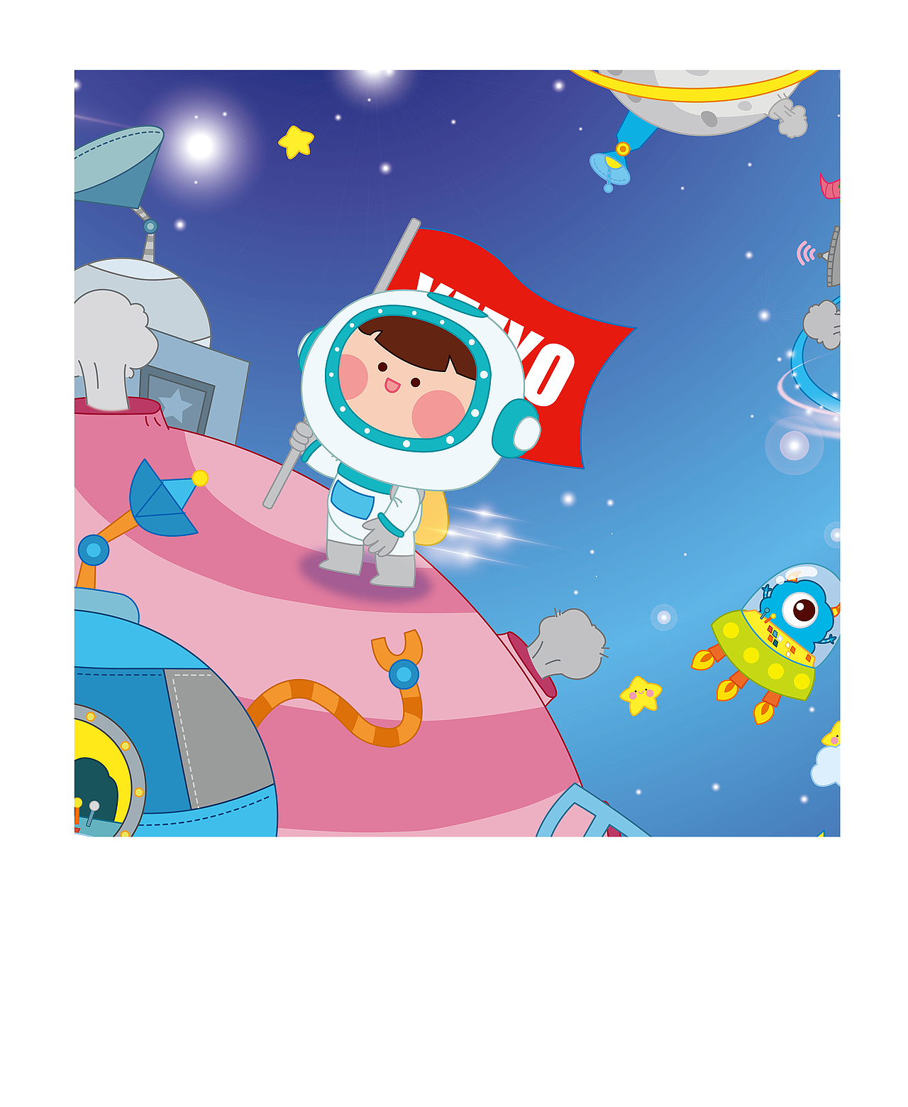 太空游（圖ZMTM4MDg3MDI4） - 商業(yè)插畫(huà) - 站酷設(shè)計(jì)師yeeyo原創(chuàng)素材 - 站酷ZCOOL