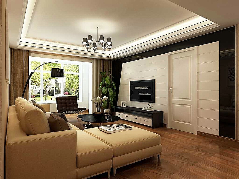 15万打造弘石湾136平米简约风格设计效果图