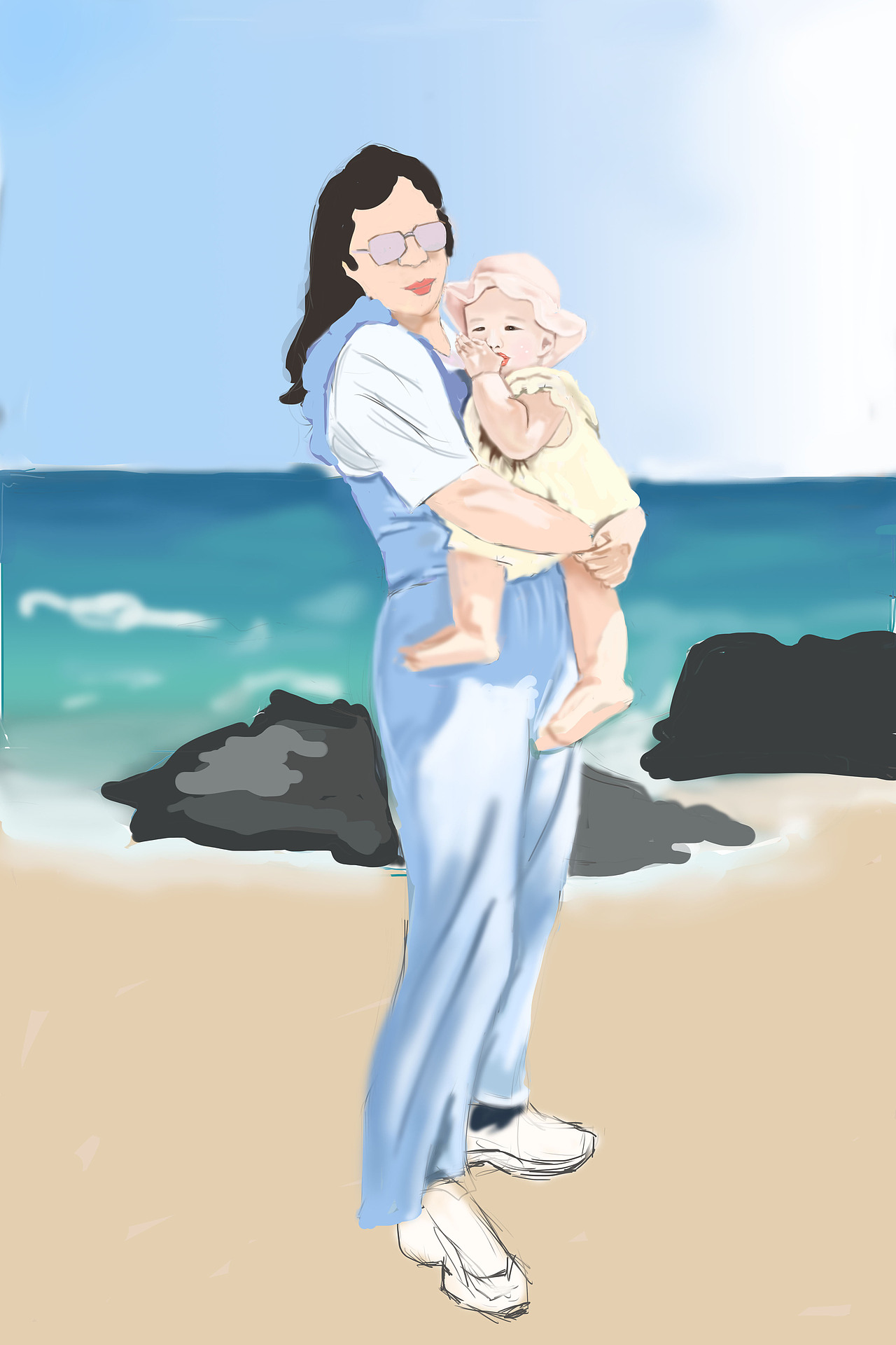 陪你一起看海鸥（图ZMjM5ODkxODA0） - 商业插画 - 站酷设计师Miss爆米花小姐原创素材 - 站酷ZCOOL