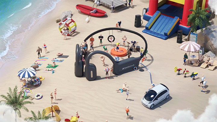 骨传导耳机广告