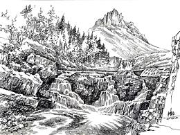 风景写生/钢笔画手绘/建筑风景/绘画基础/速写景观设计