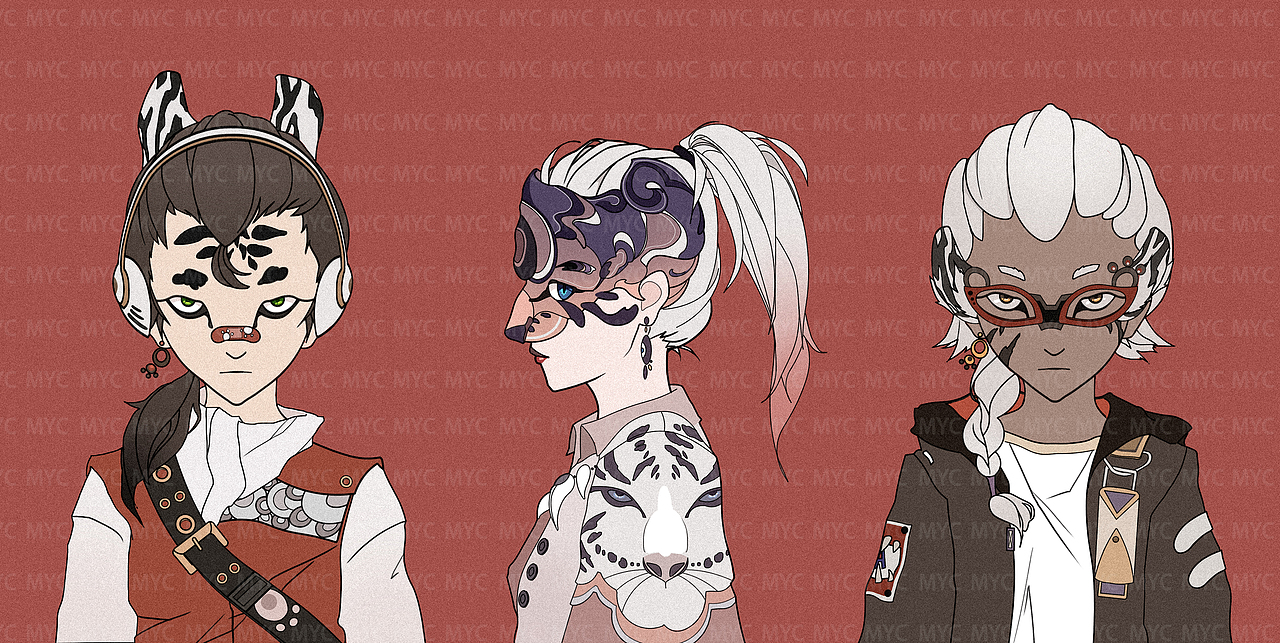 寅虎家族（图ZMjc4OTIwNjMy） - 新锐潮流插画 - 站酷设计师小番茄的水果篮子原创素材 - 站酷ZCOOL