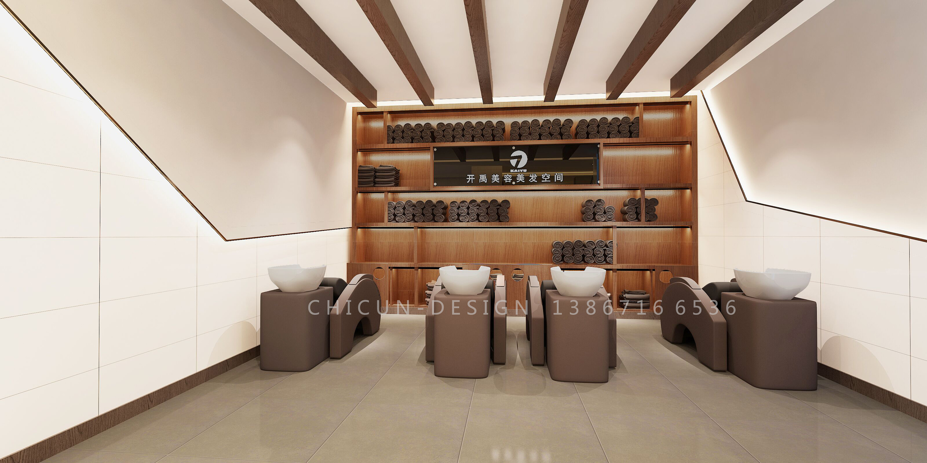 尺寸设计|开禹现代综合店美容美发空间 发廊设