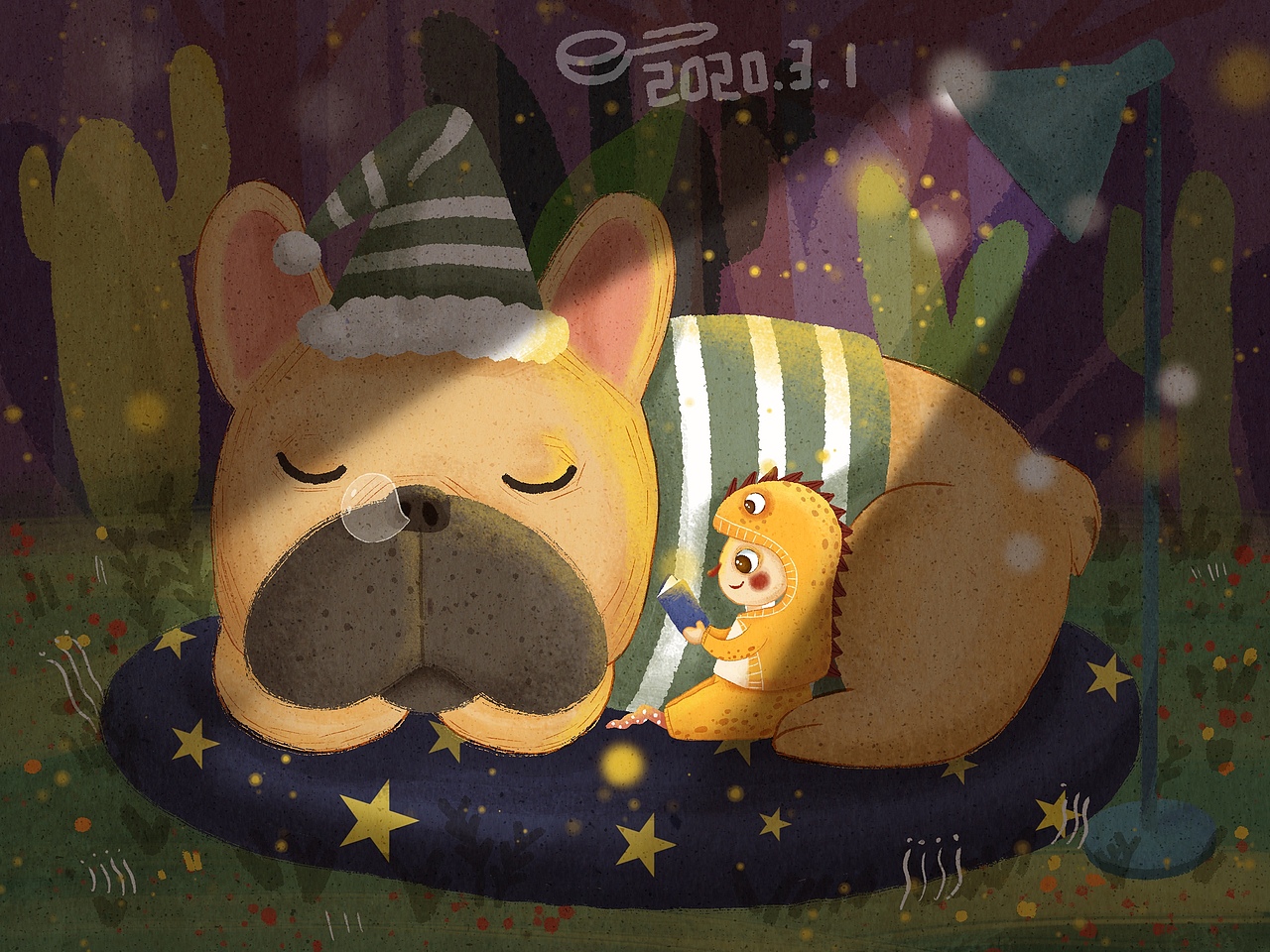 想和狗子出门放飞啊（图ZMjAwNTEwODQ0） - 儿童插画 - 站酷设计师勺子大人原创素材 - 站酷ZCOOL