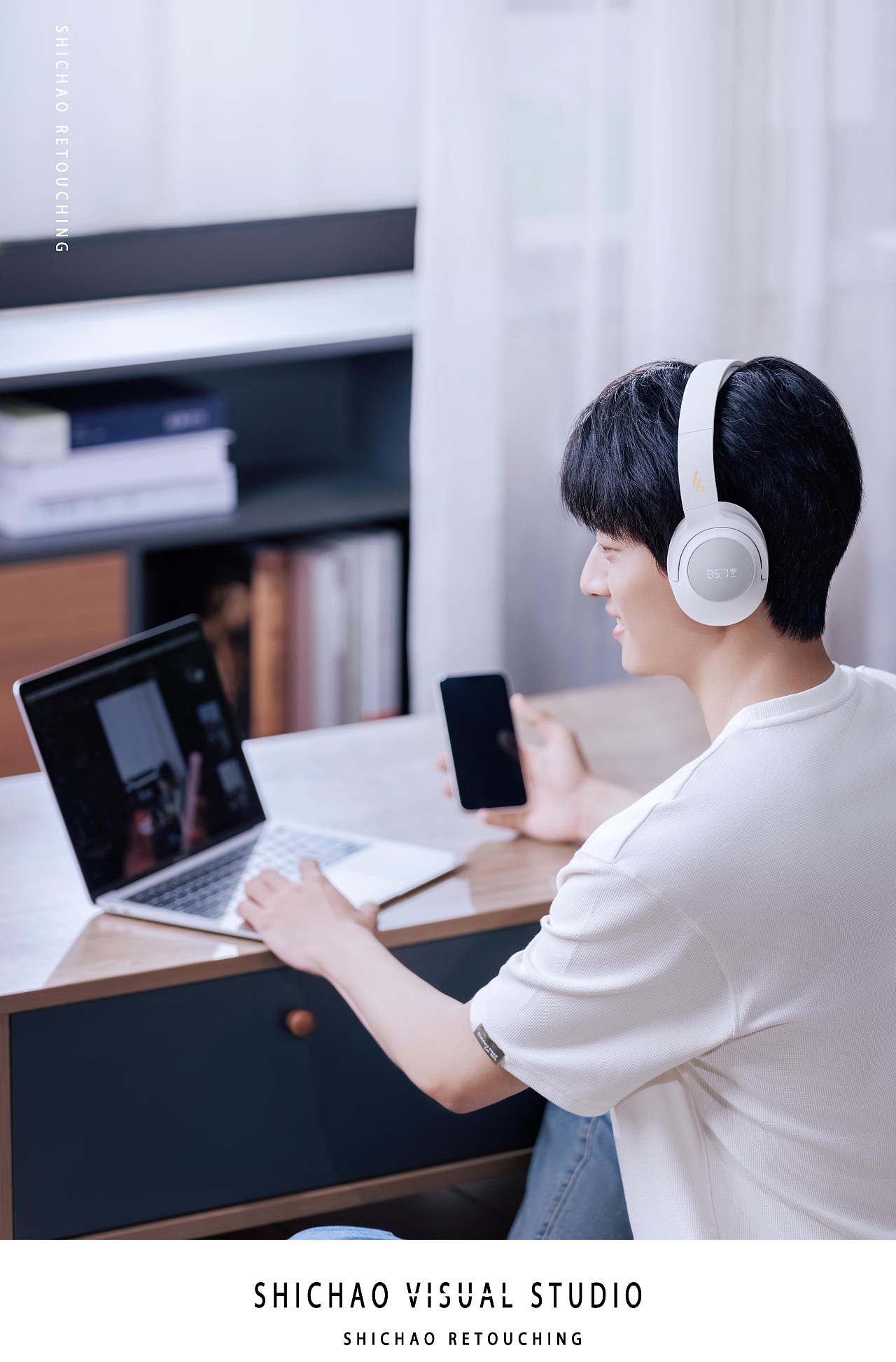 漫步者蓝牙耳机产品&人像精修