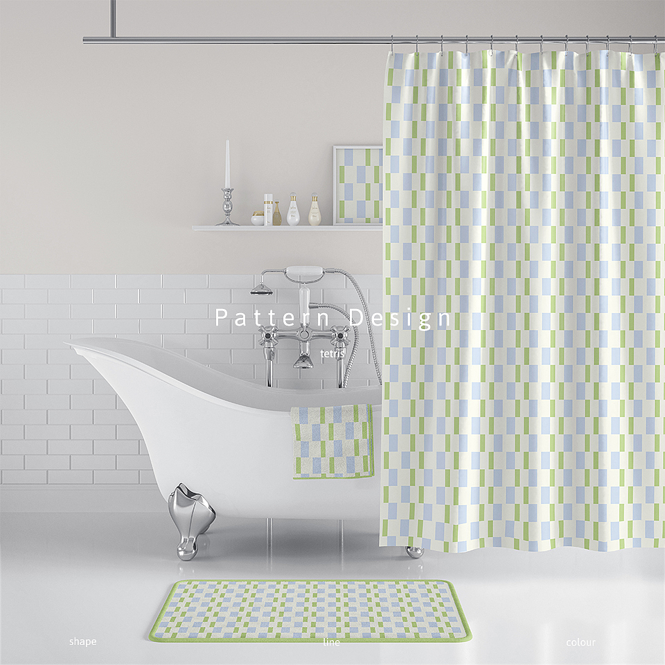 图案设计｜清新复古港风蓝绿格（图ZMzUyNTg4MDM2） - 包装 - 站酷设计师S图案设计原创素材 - 站酷ZCOOL