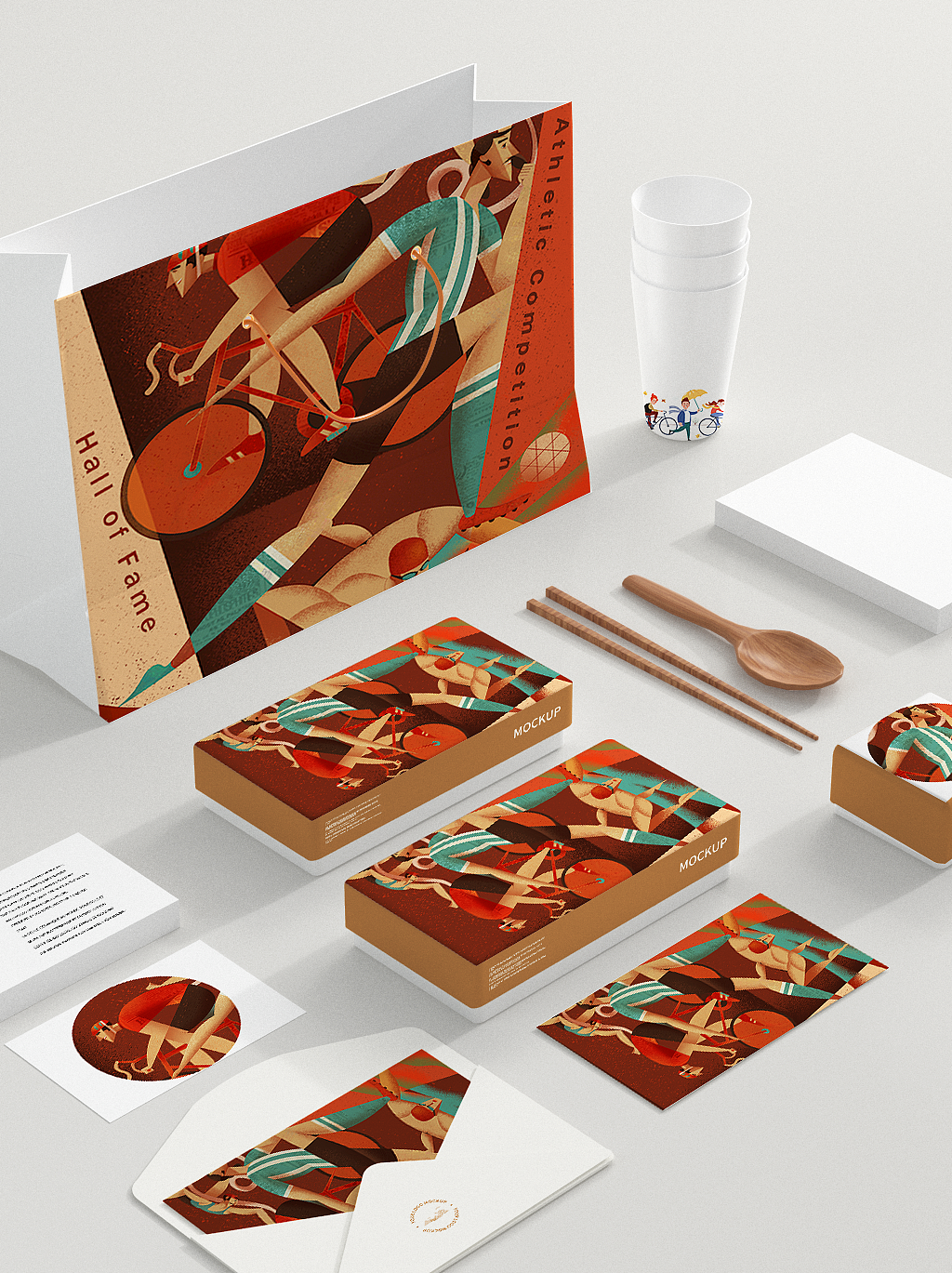 运动会图形插画