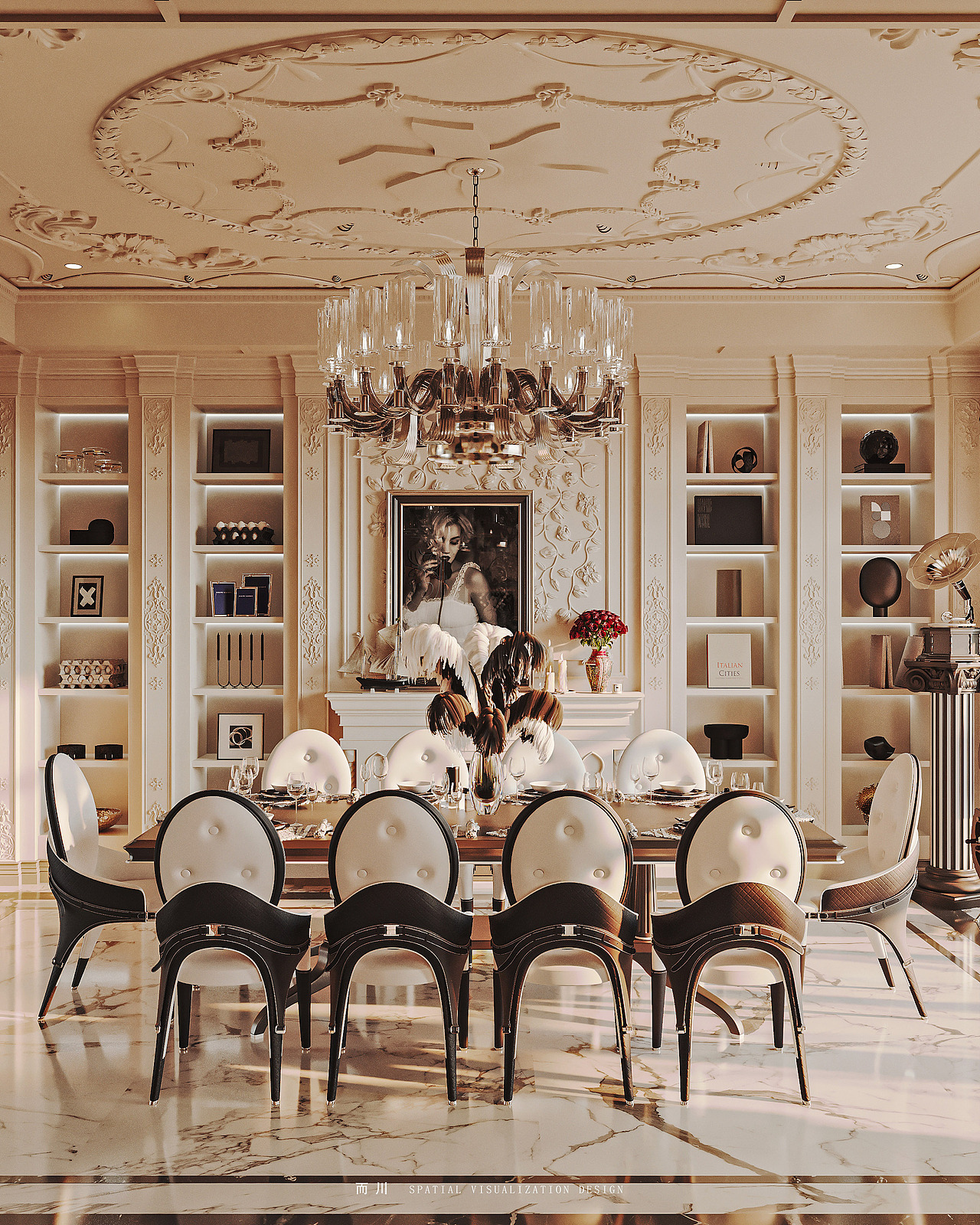 美式别墅丨 而川视觉（图ZMzI2NDIyMzI4） - 商业空间设计 - 站酷设计师而川视觉原创素材 - 站酷ZCOOL