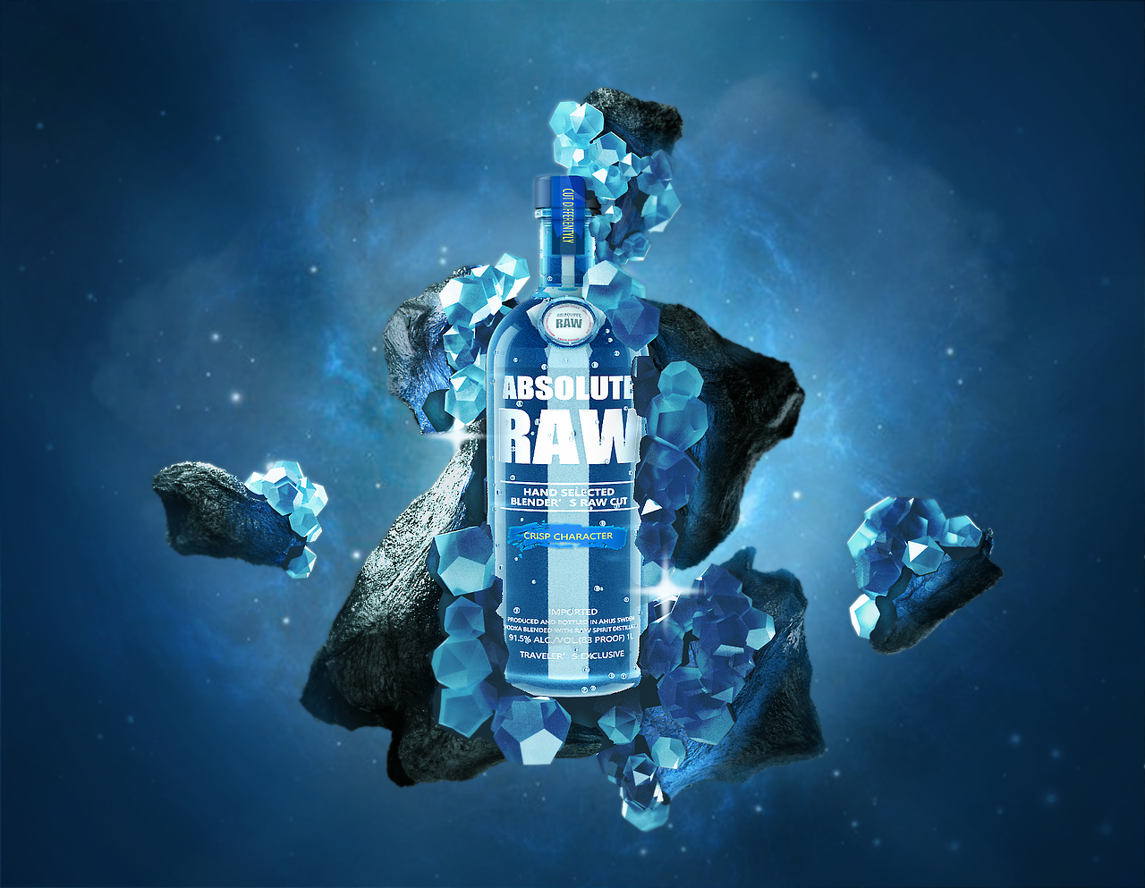 (OC渲染器)多通道渲染加后期PS合成,多通道渲染的图,后期合成时需要注意个合成元素的交互关系,这次练习宝石的阴影比较生硬,下次需要注意。