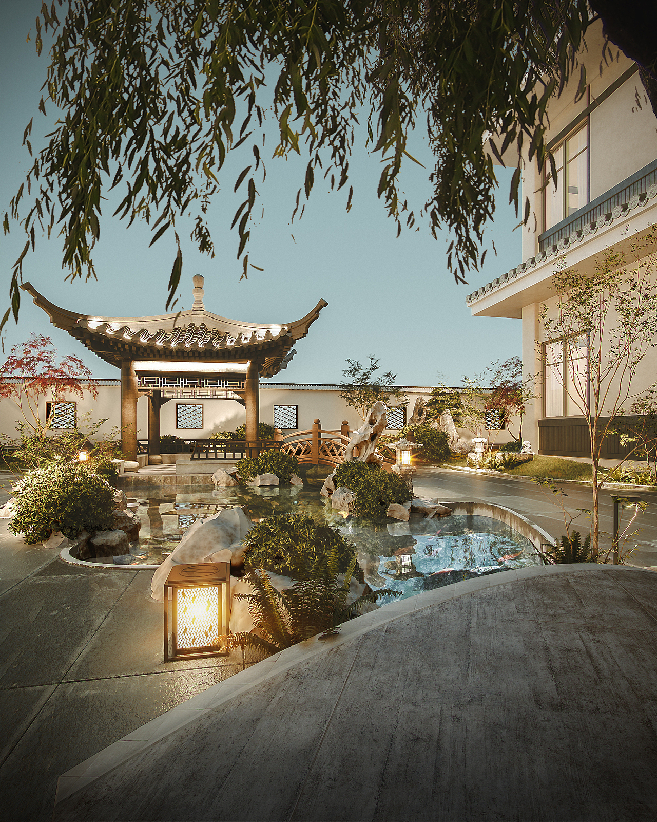 中式庭院（图ZMjM1MTI5ODAw） - 景观设计 - 站酷设计师Sunsetxxx原创素材 - 站酷ZCOOL