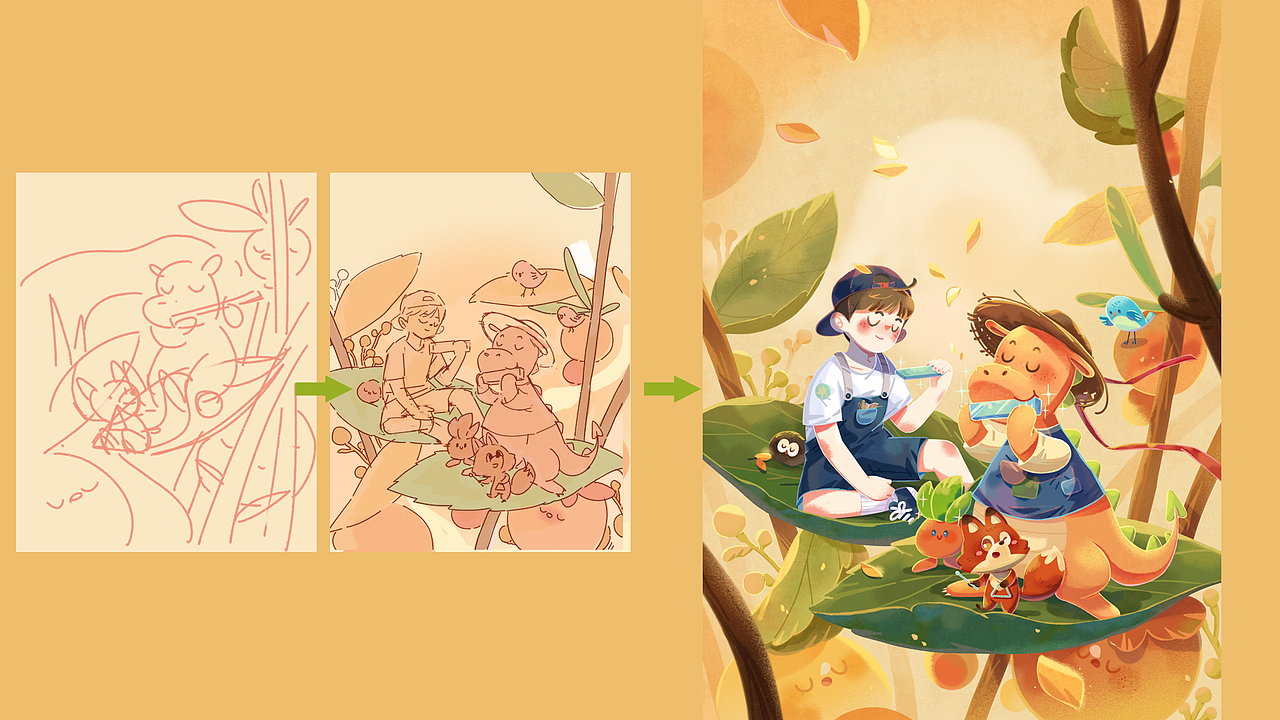 果实的季节（图ZMjc1ODk3MTM2） - 儿童插画 - 站酷设计师林夕同学原创素材 - 站酷ZCOOL