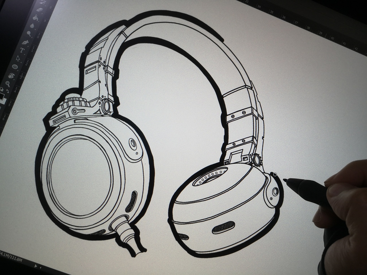 工业设计手绘、产品手绘一一耳机效果图绘制！_哔哩哔哩_bilibili