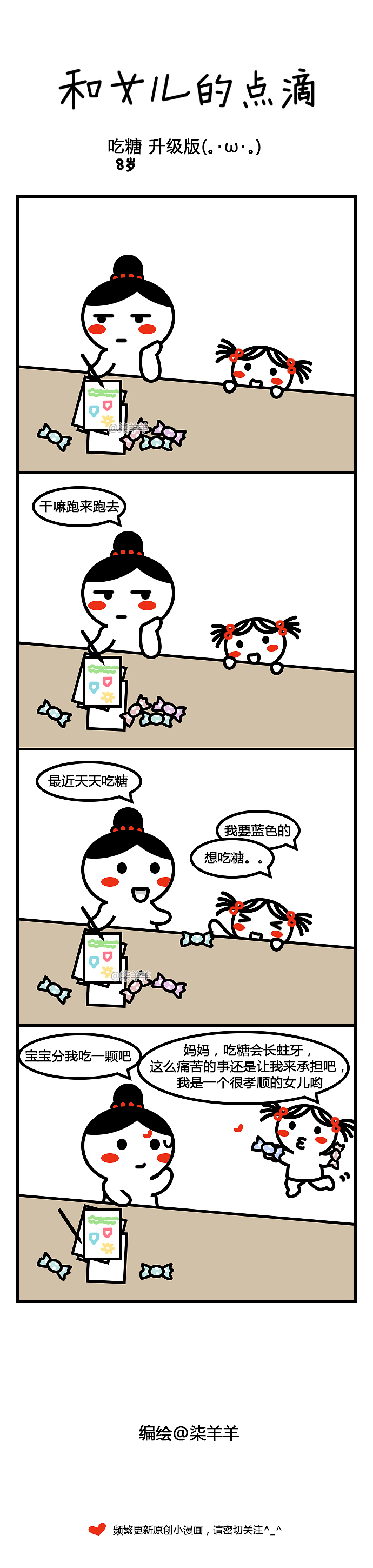 真拿你没办法......从图一开始，升级成这样了，和我想的画风不太一样啊#淘气糖#（图ZNjgyMTkxODg=） - 短篇/格漫 - 站酷设计师一枚洋柿子原创素材 - 站酷ZCOOL