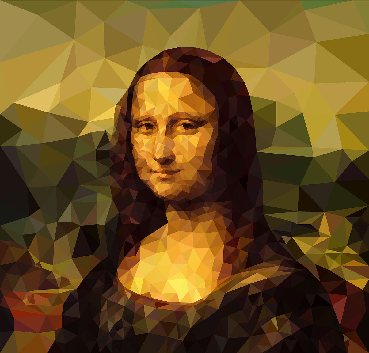 ai多边形人物-蒙娜丽莎
