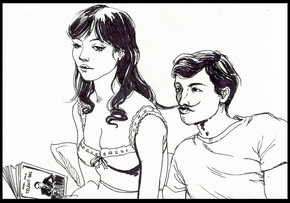 看电影画速写（图ZOTUyMTg3Ng==） - 绘画 - 站酷设计师小尼尔森原创素材 - 站酷ZCOOL