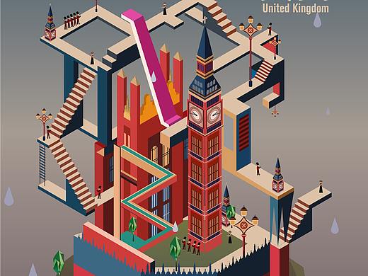 AI 2.5D文明系列海报