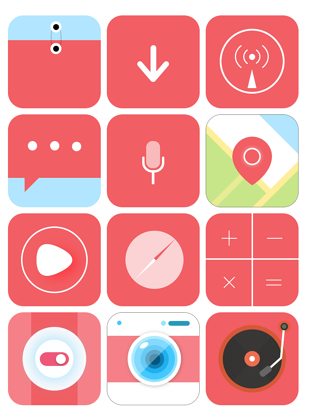 扁平化图标（图ZMTI0OTQ2NDk2） - 图案 - 站酷设计师独症原创素材 - 站酷ZCOOL