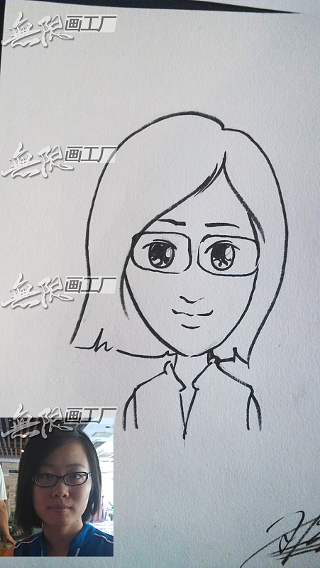 现场手绘漫画 肖像漫画速绘卡通表演开业庆典房地产暖场活动