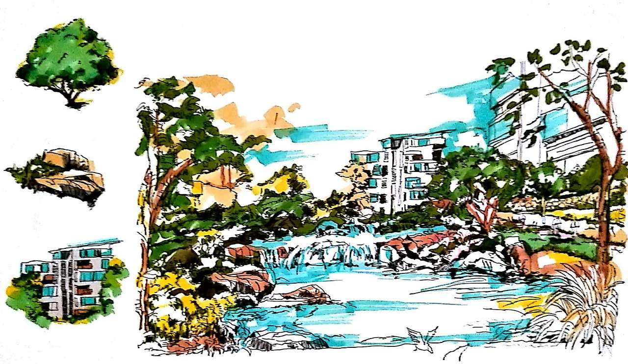 随手一画,没有学习过的景观设计