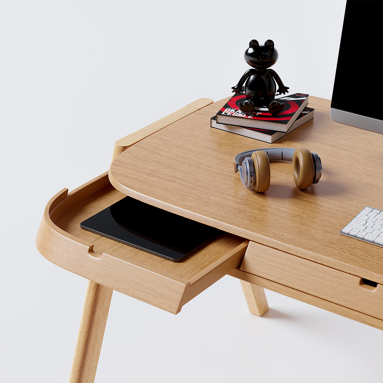 实木桌渲染表现|三维|产品|张大妈keyshot_原创作品-站酷zcool