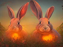 #站酷梦笔#吉祥兔，祝大家钱兔似锦啊