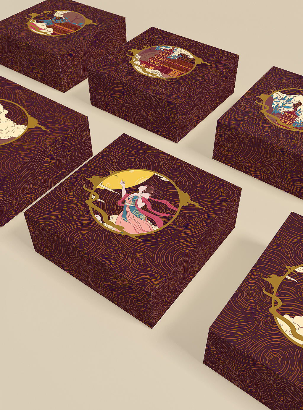 中秋|插画|嫦娥奔月|包装