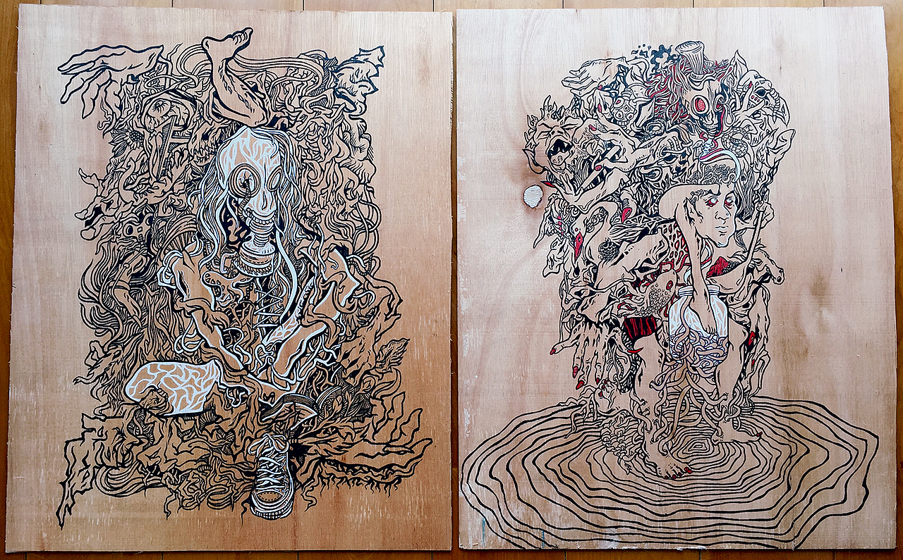 小飞的木板画—【霾】1.0