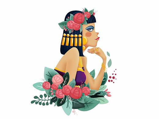 面膜插画设计·论埃及艳后是如何变成民国美人的
