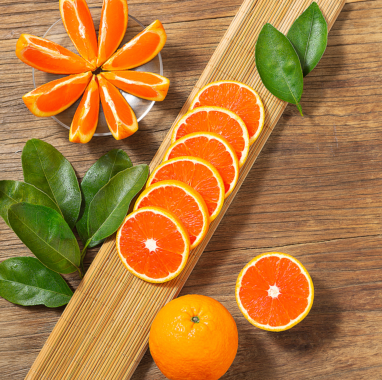 一组橙子的拍摄