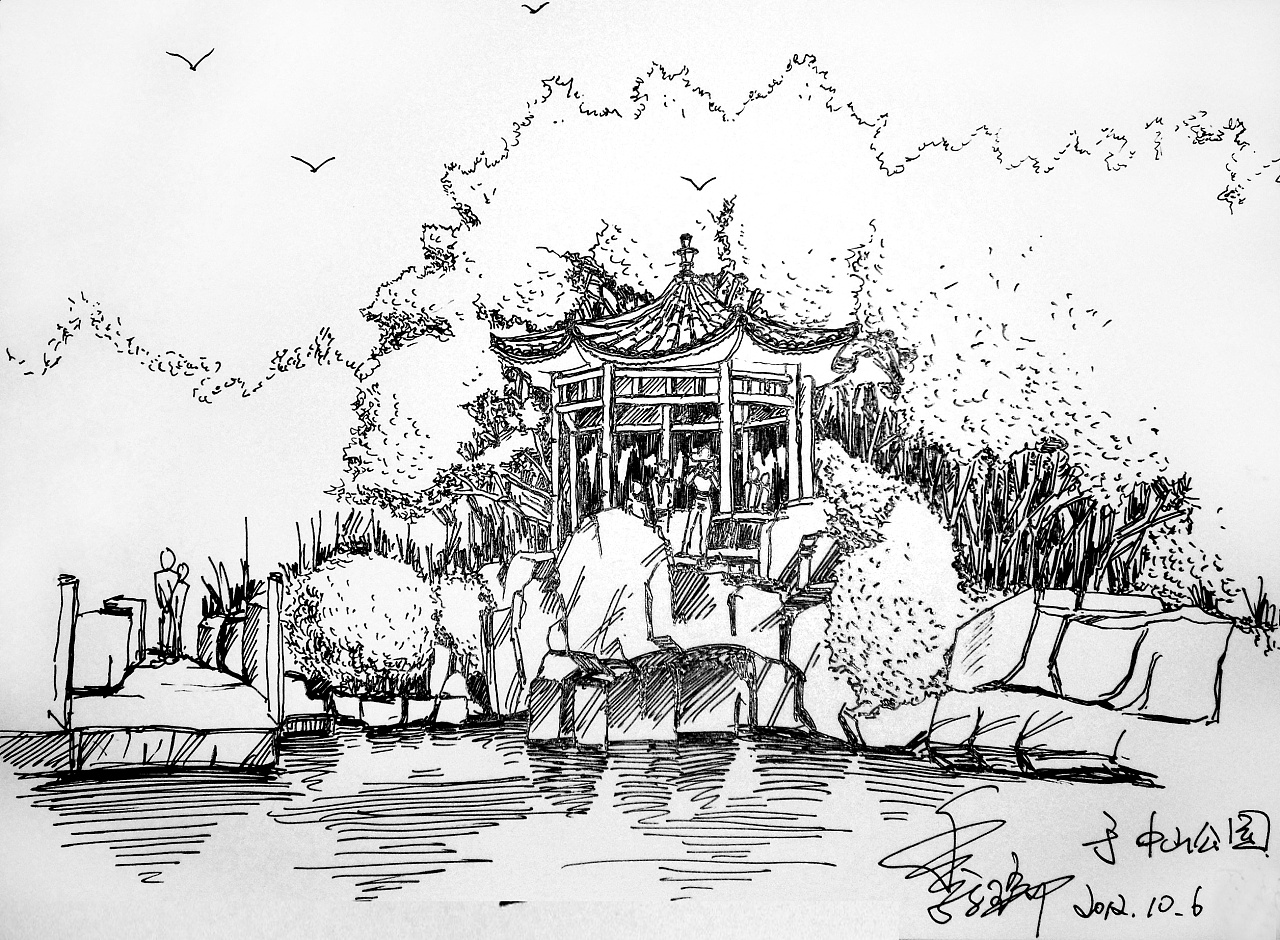 杭州各个景点，你认识几个？|纯艺术|绘画|潇洒的甲鱼 - 原创作品 - 站酷 (ZCOOL)