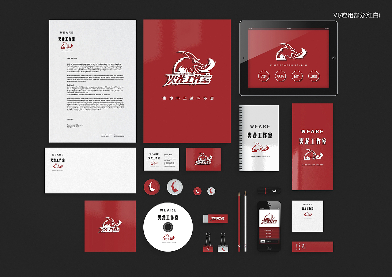 火龙工作室品牌策划VI（图ZNjQzOTMwMjg=） - 品牌 - 站酷设计师榴莲炒大肠原创素材 - 站酷ZCOOL