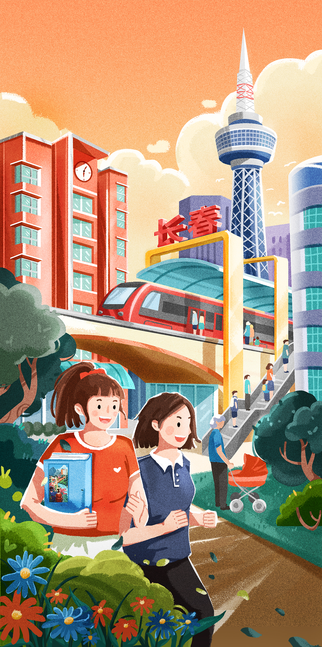 一镜到底h5插画设计——画中画