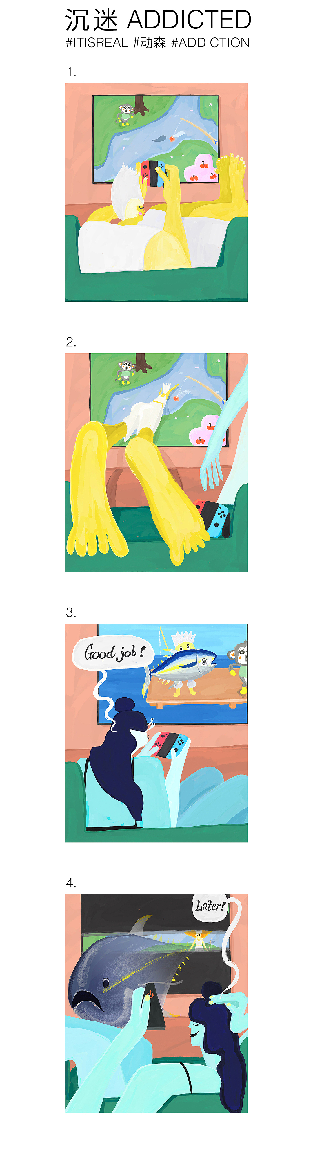 沉迷动森（图ZMjA0Nzc1MjQw） - 艺术插画 - 站酷设计师patti_ruan原创素材 - 站酷ZCOOL