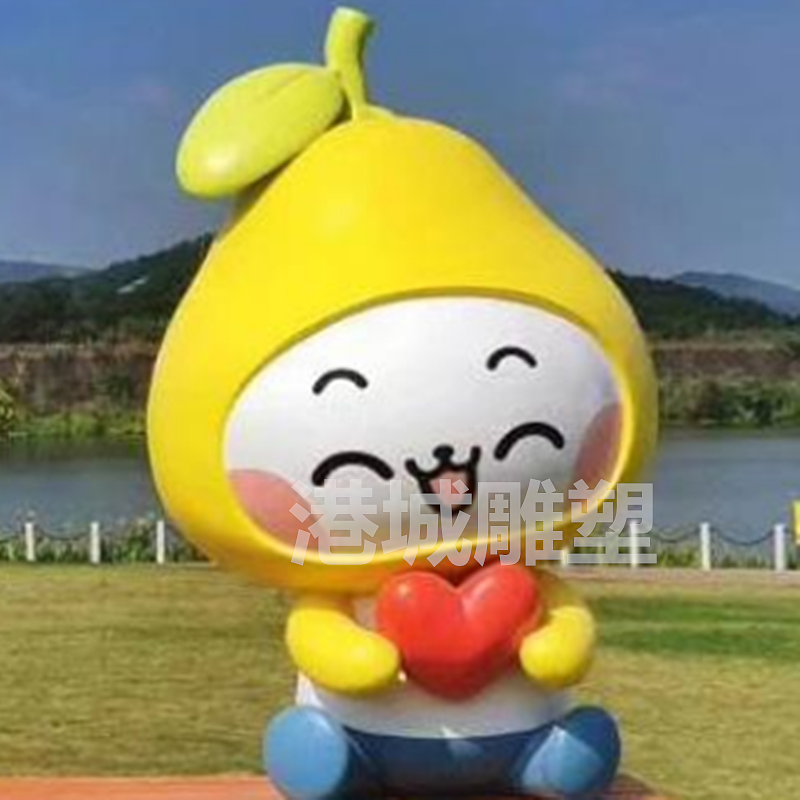 沙田柚主题吉祥物卡通柚子公仔娃娃雕塑成种植地区主流
