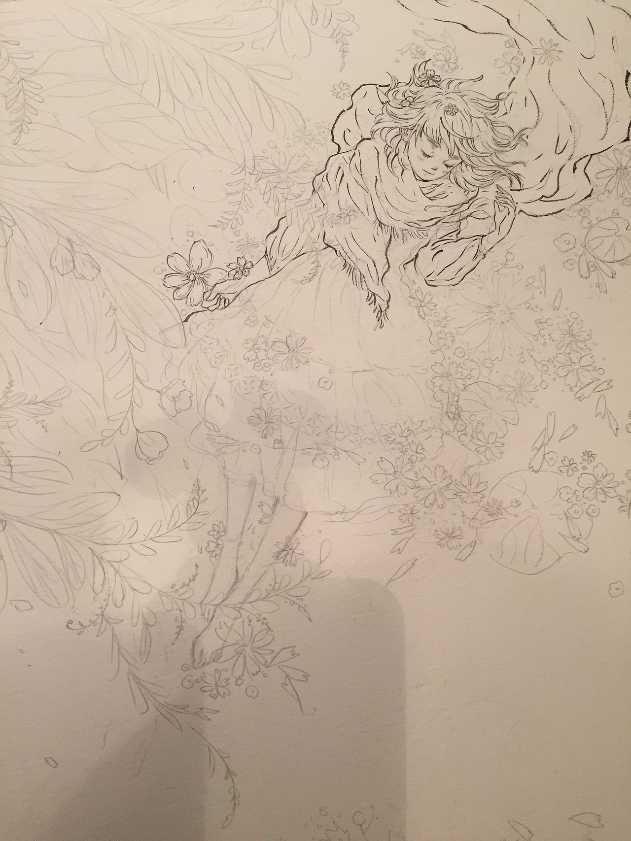 水彩画集《梦游纪》封面图和绘画过程（图ZNDIzNjMzNDA=） - 商业插画 - 站酷设计师正牌梦游兔原创素材 - 站酷ZCOOL