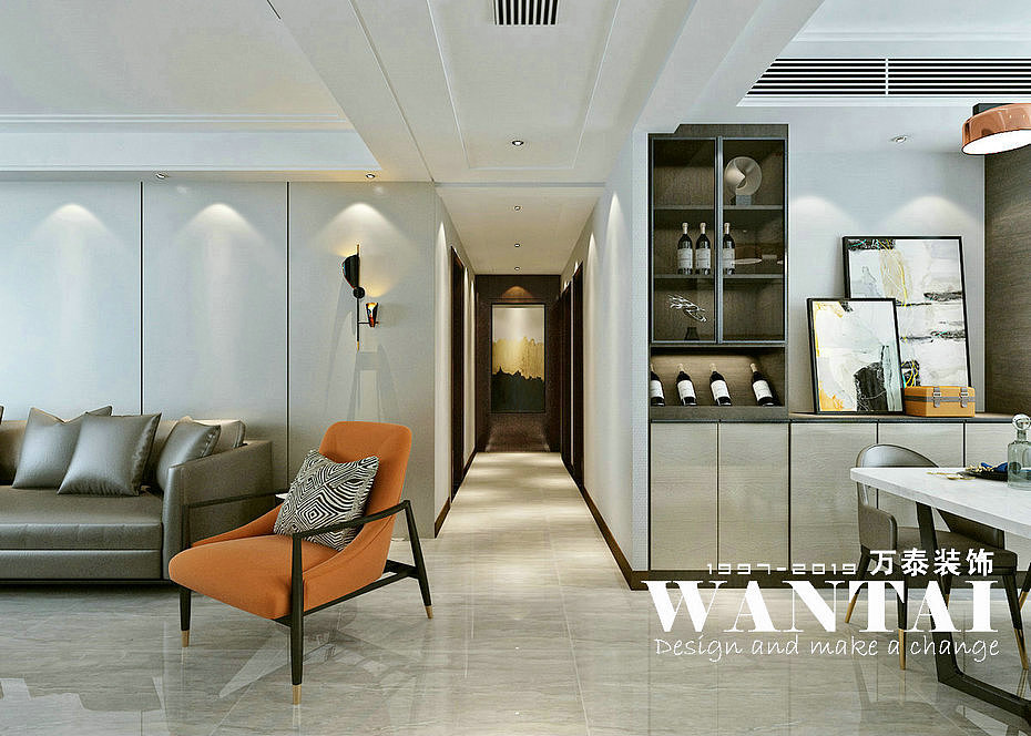 泰安恒基都市森林164m²现代轻奢风格装修效果图—李瑞