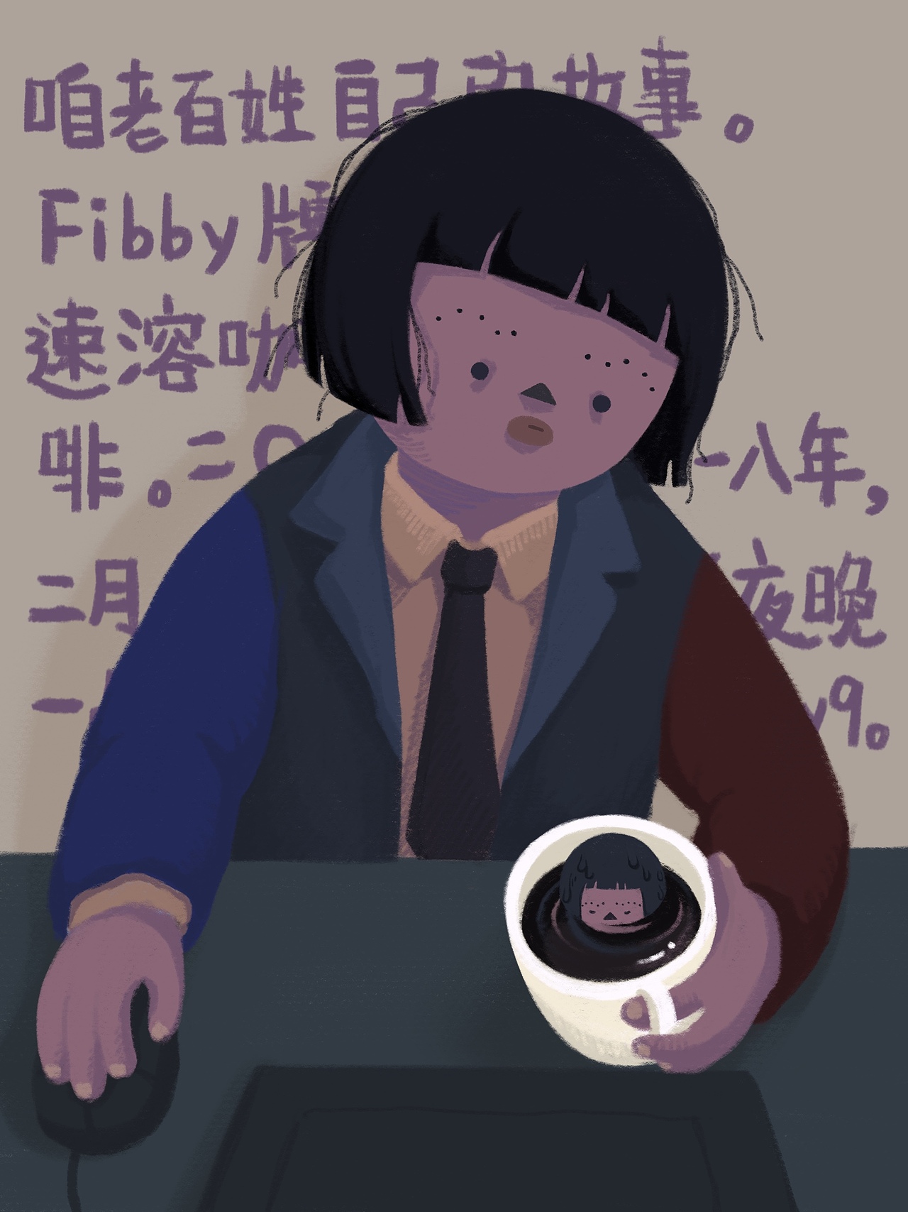 Fibby的每日一画——咱老百姓自己的故事（图ZMTA2MTg0OTY0） - 创作习作 - 站酷设计师FibbyXian原创素材 - 站酷ZCOOL