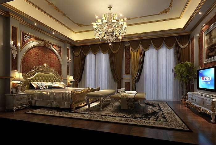 贵阳中航城·云墅别墅豪华欧式风格装修设计效果图!