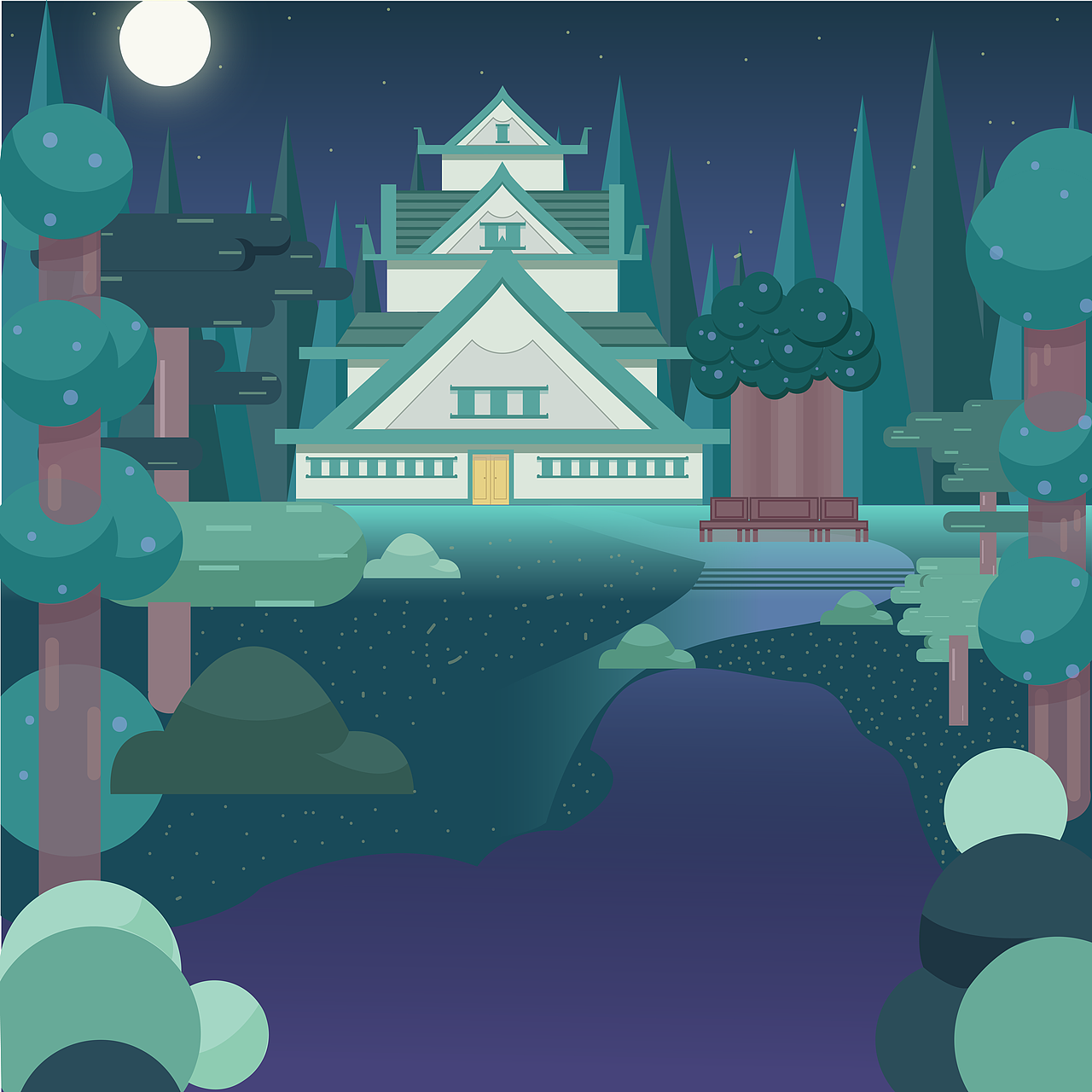 临摹『林间小屋（图ZMTI5NTIwNzU2） - 创作习作 - 站酷设计师树懒很慢原创素材 - 站酷ZCOOL
